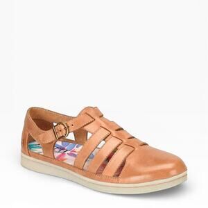 New Born Seaster Tan Fisherman Leather Woven Boho Women’s 6.5 Comfort Spring